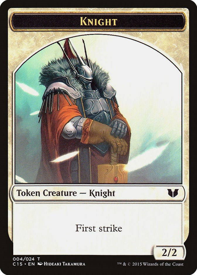 Image for Knight (First Strike) // Elemental Shaman Double-Sided Token (4 // 10) [Commander 2015] - Magic: The Gathering