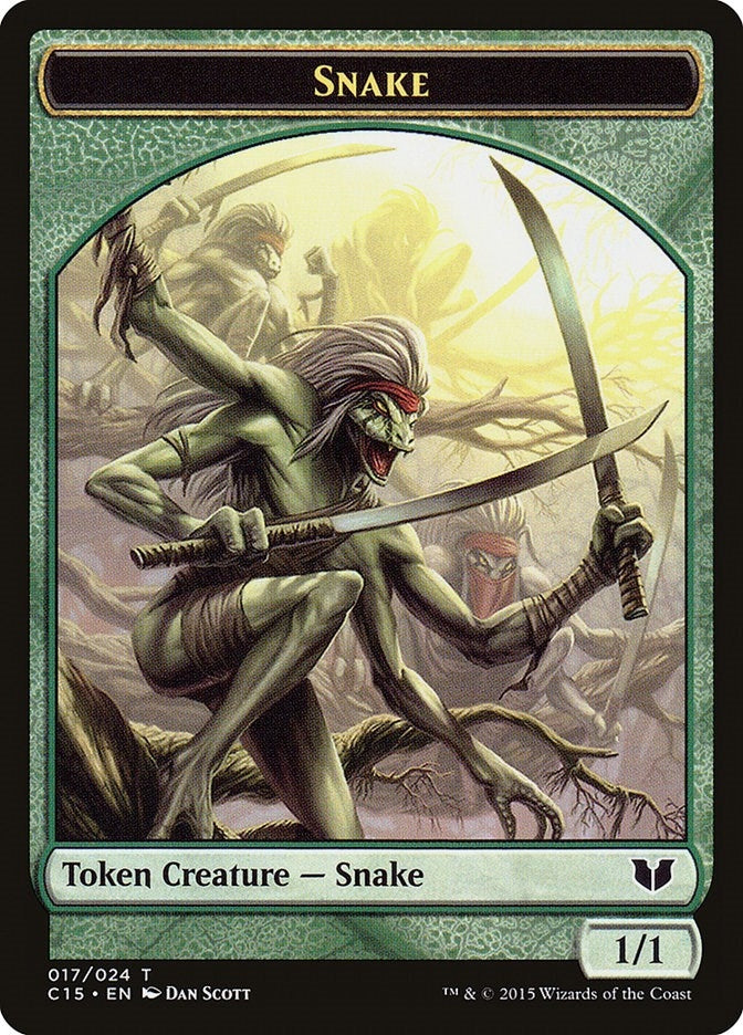 Image for Snake (017) // Saproling Double-Sided Token (17 // 16) [Commander 2015] - Magic: The Gathering
