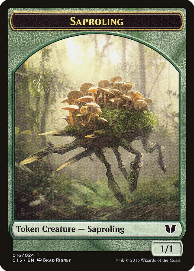 Image for Saproling // Spider Double-Sided Token (16 // 18) [Commander 2015] - Magic: The Gathering