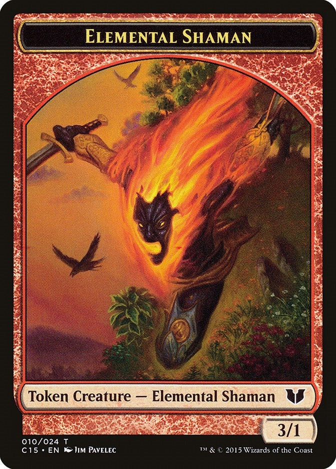 Image for Elemental Shaman // Shapeshifter Double-Sided Token (10 // 1) [Commander 2015] - Magic: The Gathering