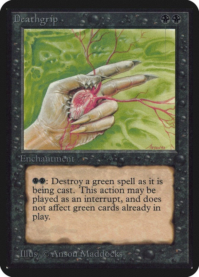 Image for Deathgrip [Alpha Edition] - Magic: The Gathering