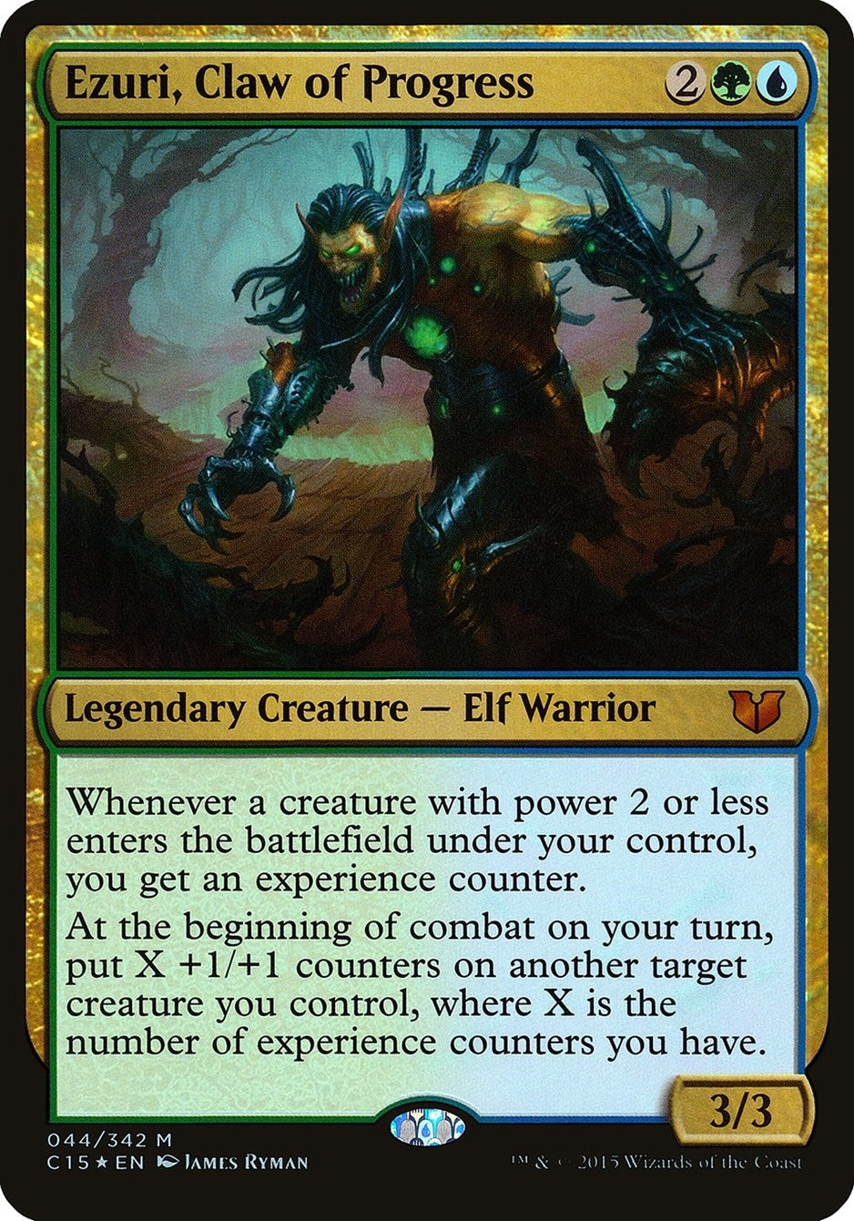 Image for Ezuri, Claw of Progress (Commander 2015) (44) [Oversize Cards] - Magic: The Gathering