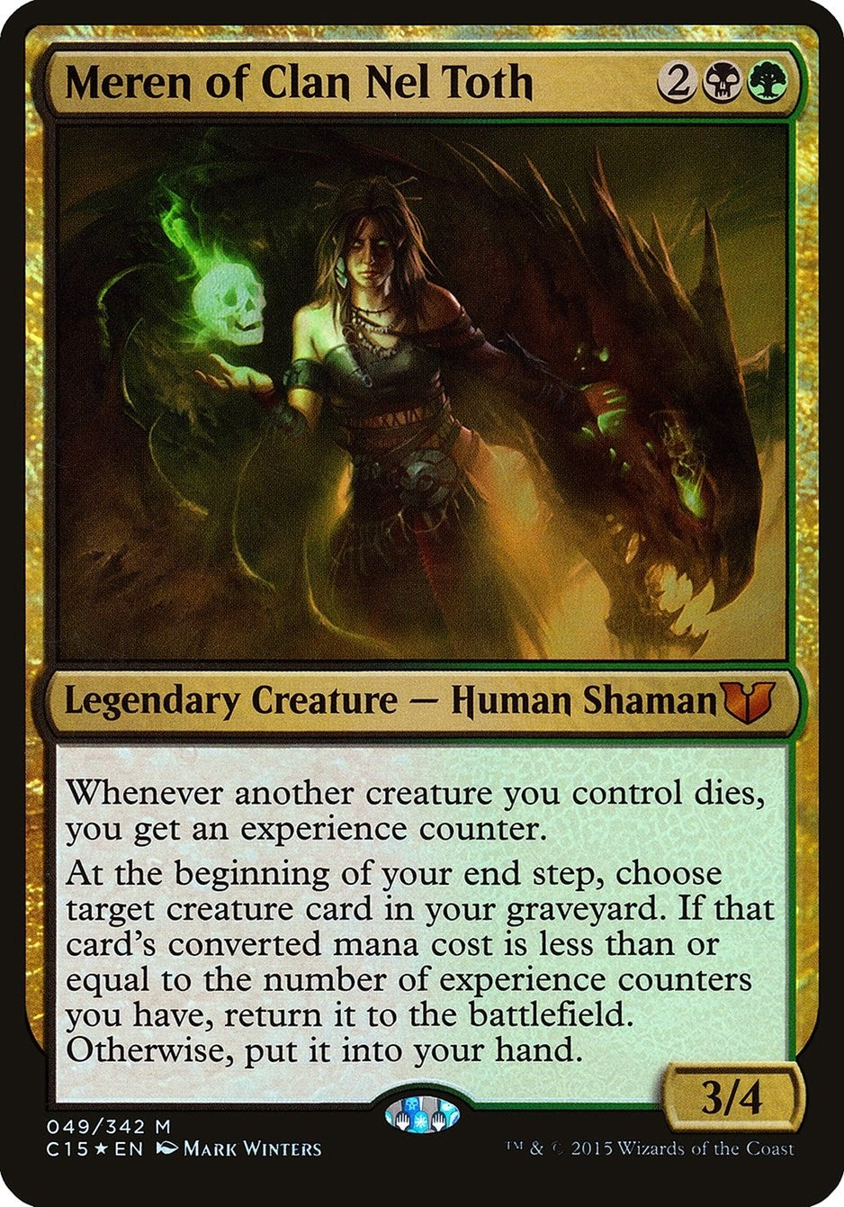 Image for Meren of Clan Nel Toth (Commander 2015) (49) [Oversize Cards] - Magic: The Gathering