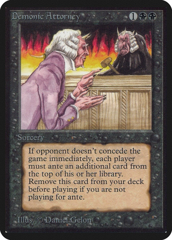 Image for Demonic Attorney [Alpha Edition] - Magic: The Gathering