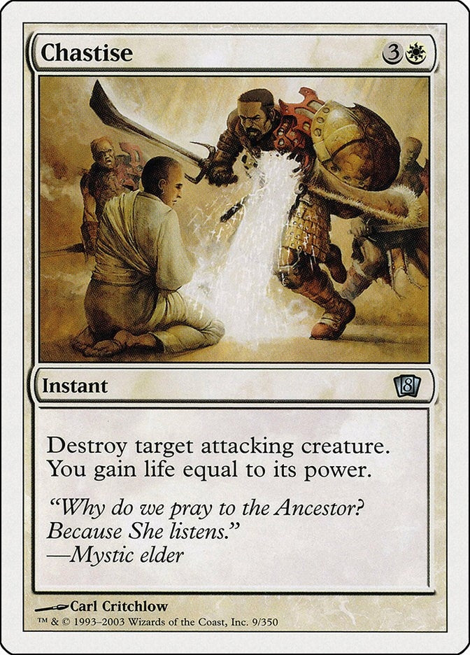 Image for Chastise (9) [8th Edition] - Magic: The Gathering