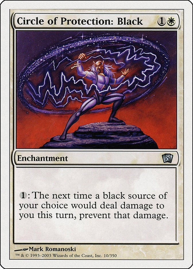 Image for Circle of Protection: Black (10) [8th Edition] - Magic: The Gathering