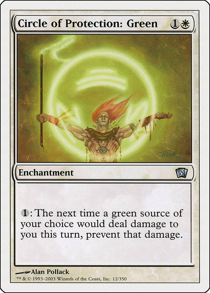 Image for Circle of Protection: Green (12) [8th Edition] - Magic: The Gathering