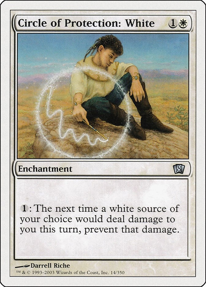 Image for Circle of Protection: White (14) [8th Edition] - Magic: The Gathering