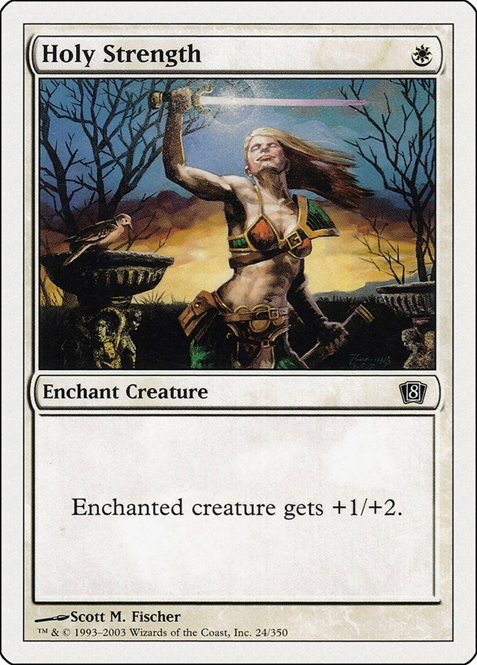Image for Holy Strength (24) [8th Edition] - Magic: The Gathering