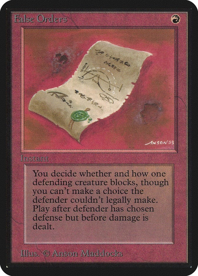 Image for False Orders [Alpha Edition] - Magic: The Gathering
