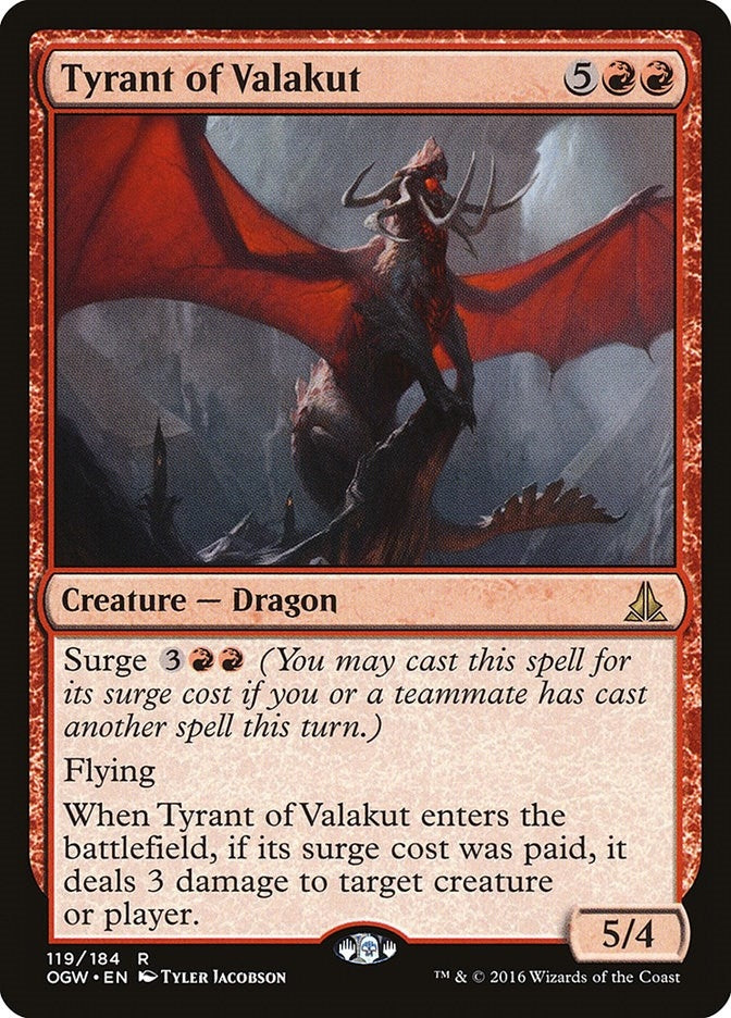 Image for Tyrant of Valakut (119) [Oath of the Gatewatch] - Magic: The Gathering