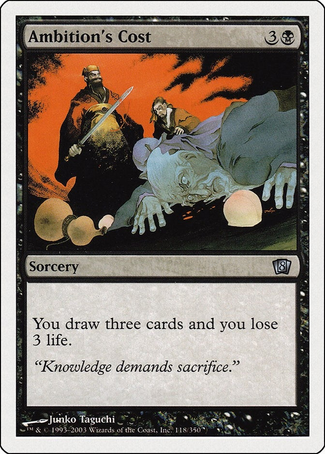 Image for Ambition's Cost (118) [8th Edition] - Magic: The Gathering