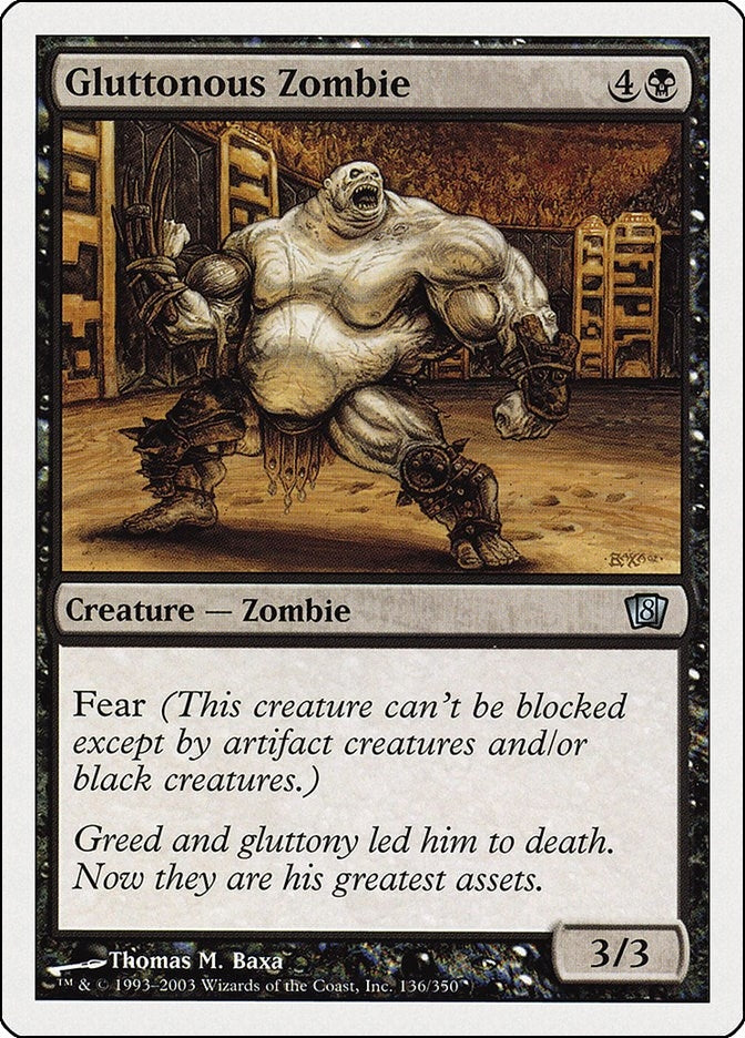 Image for Gluttonous Zombie (136) [8th Edition] - Magic: The Gathering