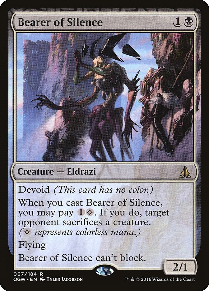 Image for Bearer of Silence (67) [Oath of the Gatewatch] - Magic: The Gathering