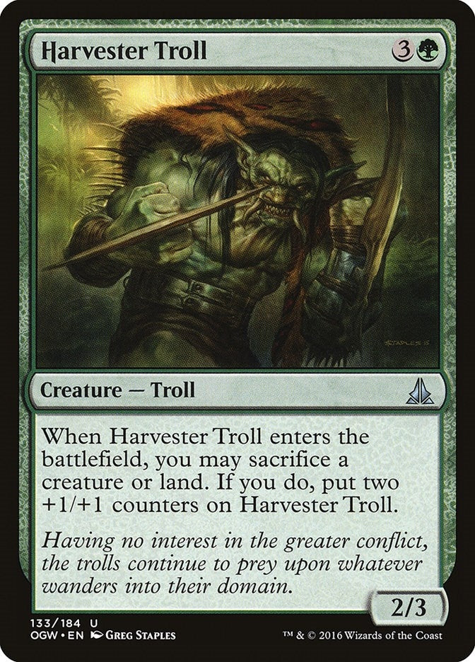 Image for Harvester Troll (133) [Oath of the Gatewatch] - Magic: The Gathering