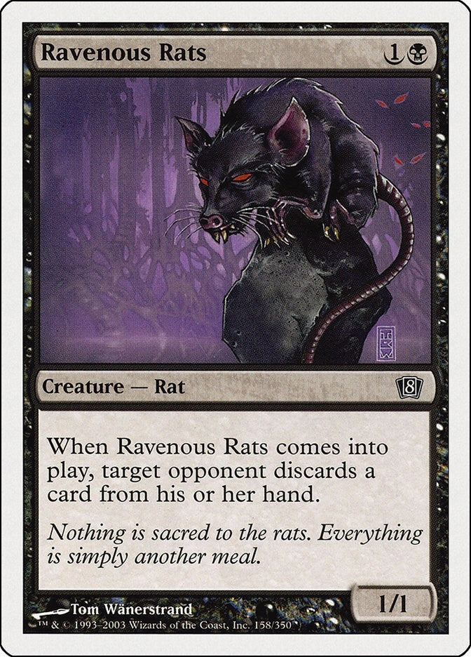 Image for Ravenous Rats (158) [8th Edition] - Magic: The Gathering
