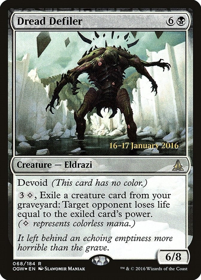 Image for Dread Defiler (68) [Prerelease Cards] - Magic: The Gathering