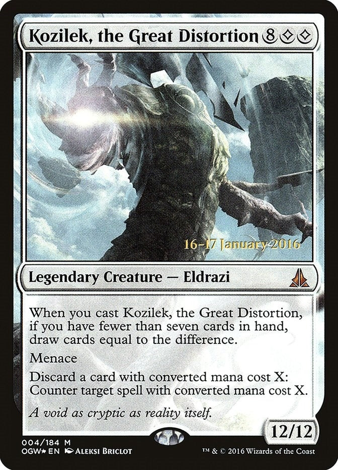 Image for Kozilek, the Great Distortion (4) [Prerelease Cards] - Magic: The Gathering