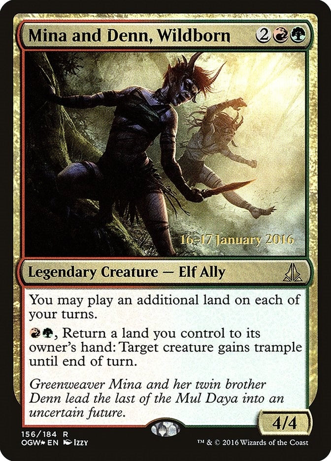 Image for Mina and Denn, Wildborn (156) [Prerelease Cards] - Magic: The Gathering