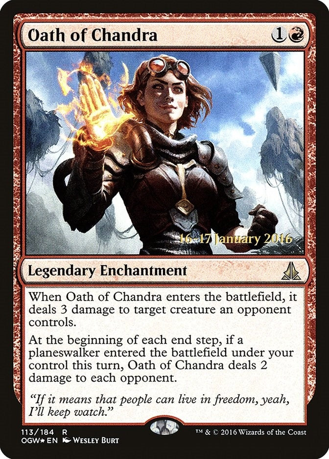 Image for Oath of Chandra (113) [Prerelease Cards] - Magic: The Gathering
