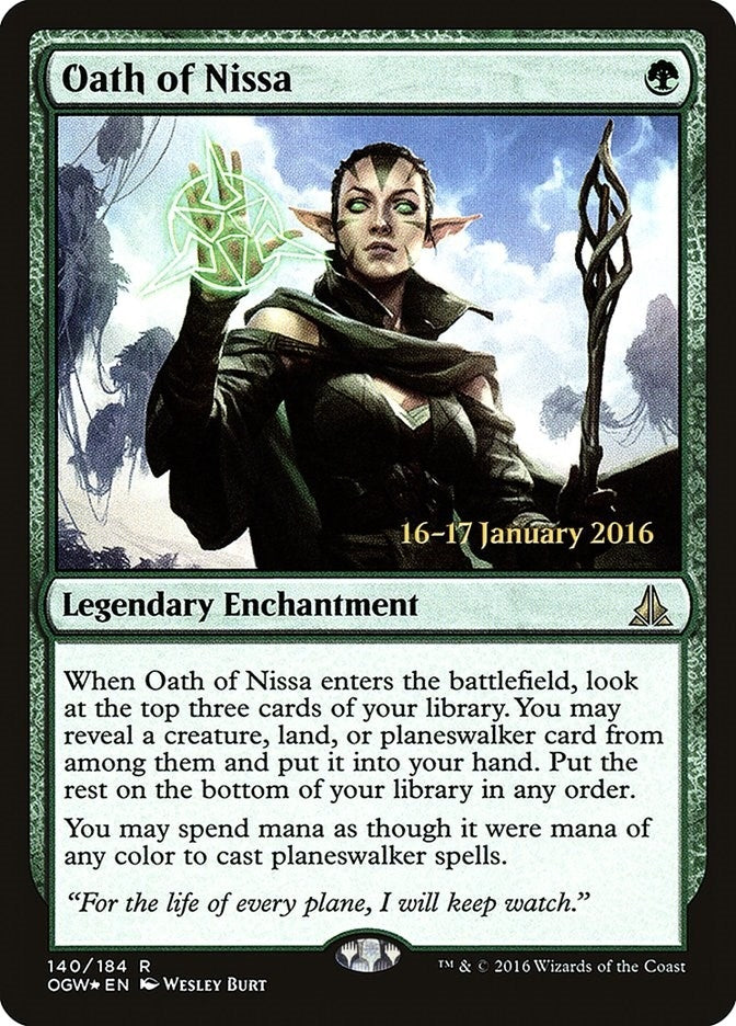 Image for Oath of Nissa (140) [Prerelease Cards] - Magic: The Gathering
