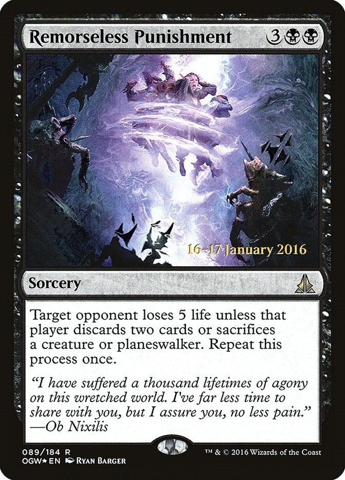 Image for Remorseless Punishment (89) [Prerelease Cards] - Magic: The Gathering