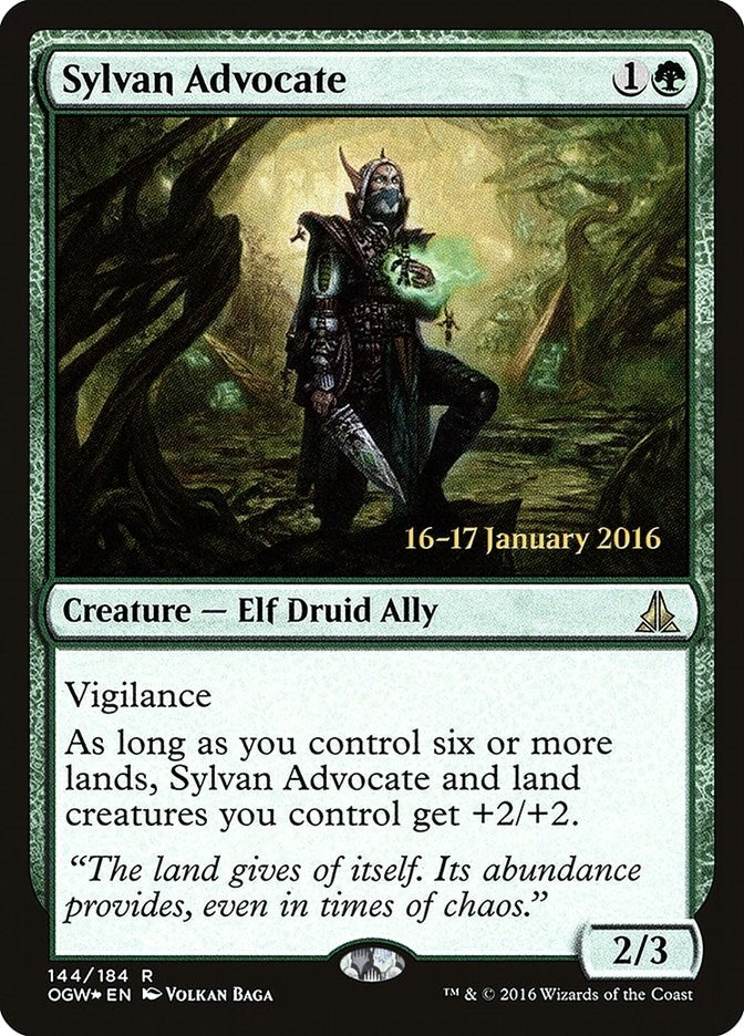 Image for Sylvan Advocate (144) [Prerelease Cards] - Magic: The Gathering