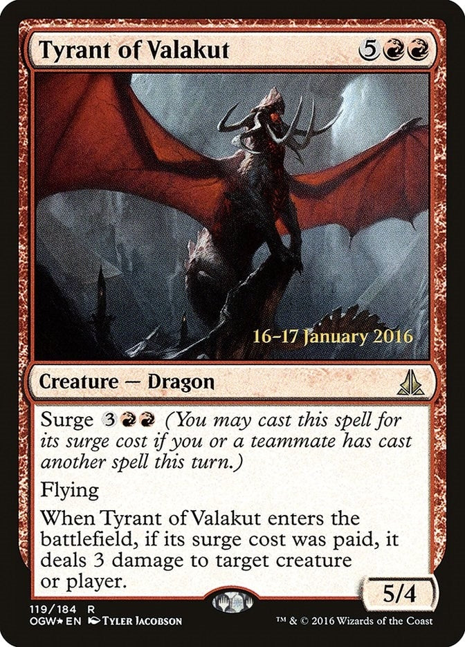 Image for Tyrant of Valakut (119) [Prerelease Cards] - Magic: The Gathering