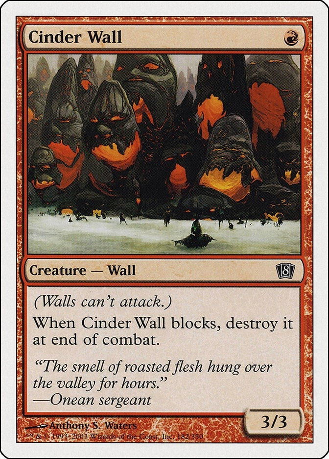 Image for Cinder Wall (182) [8th Edition] - Magic: The Gathering