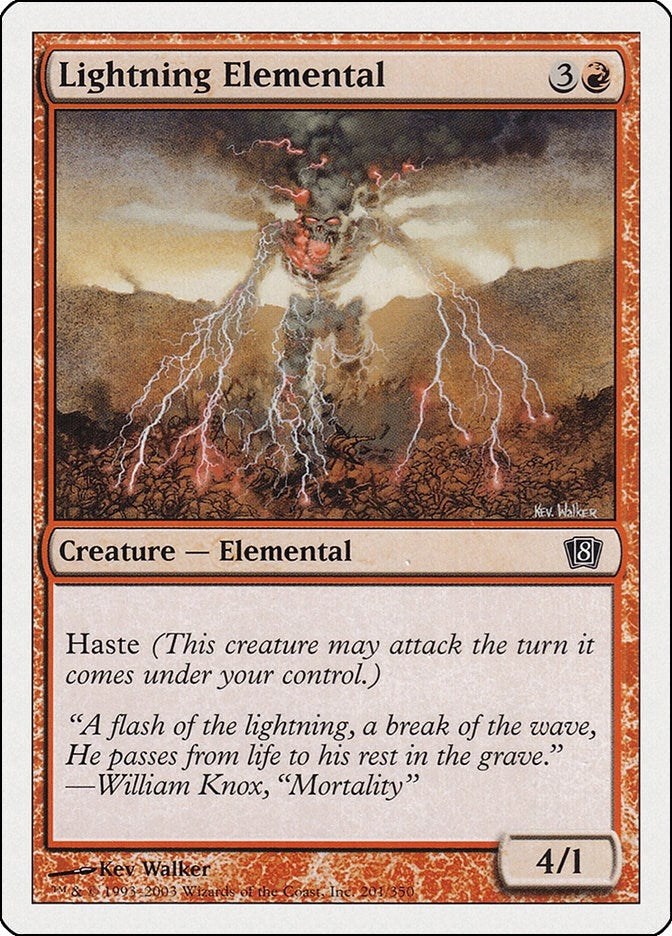 Image for Lightning Elemental (201) [8th Edition] - Magic: The Gathering