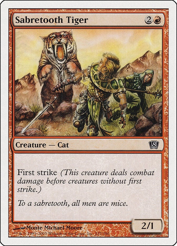 Image for Sabretooth Tiger (217) [8th Edition] - Magic: The Gathering