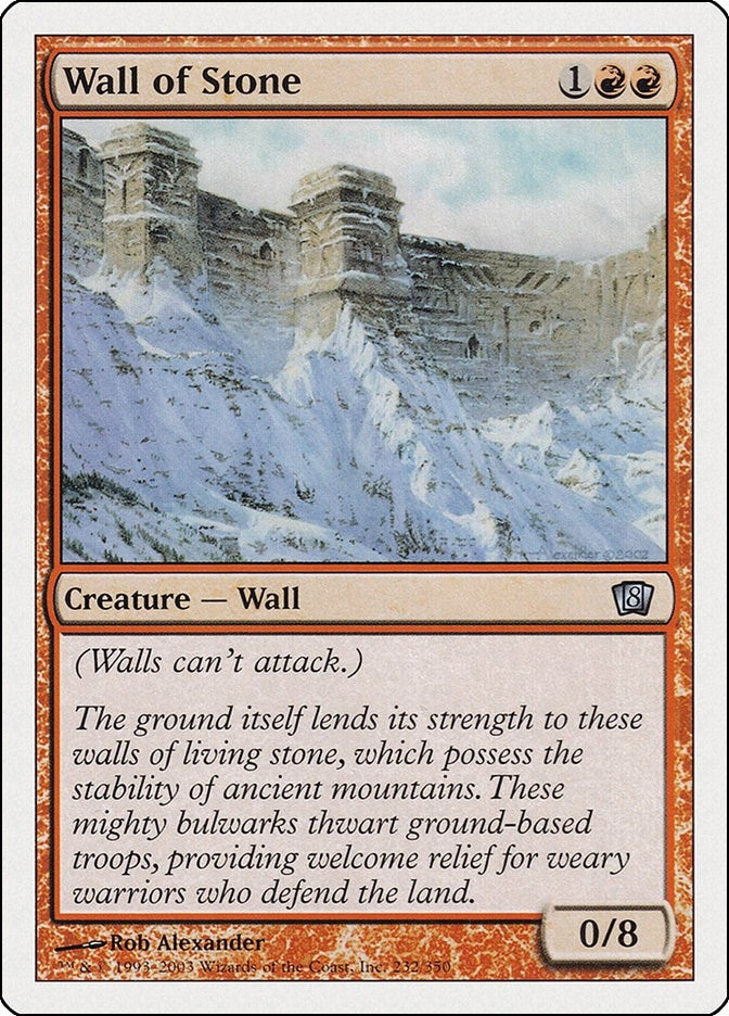 Image for Wall of Stone (232) [8th Edition] - Magic: The Gathering
