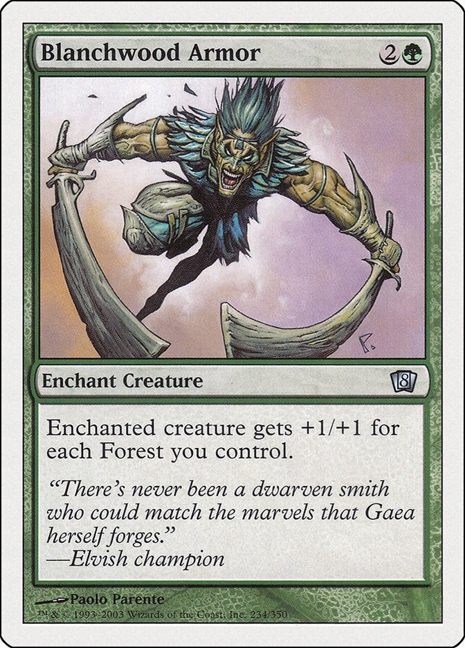Image for Blanchwood Armor (234) [8th Edition] - Magic: The Gathering