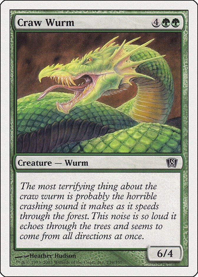 Image for Craw Wurm (239) [8th Edition] - Magic: The Gathering