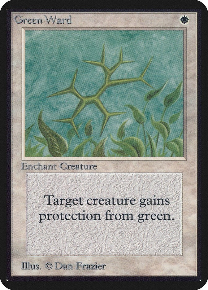 Image for Green Ward [Alpha Edition] - Magic: The Gathering