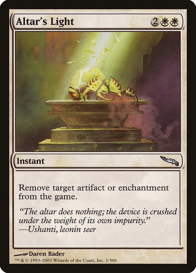 Image for Altar's Light (1) [Mirrodin] - Magic: The Gathering