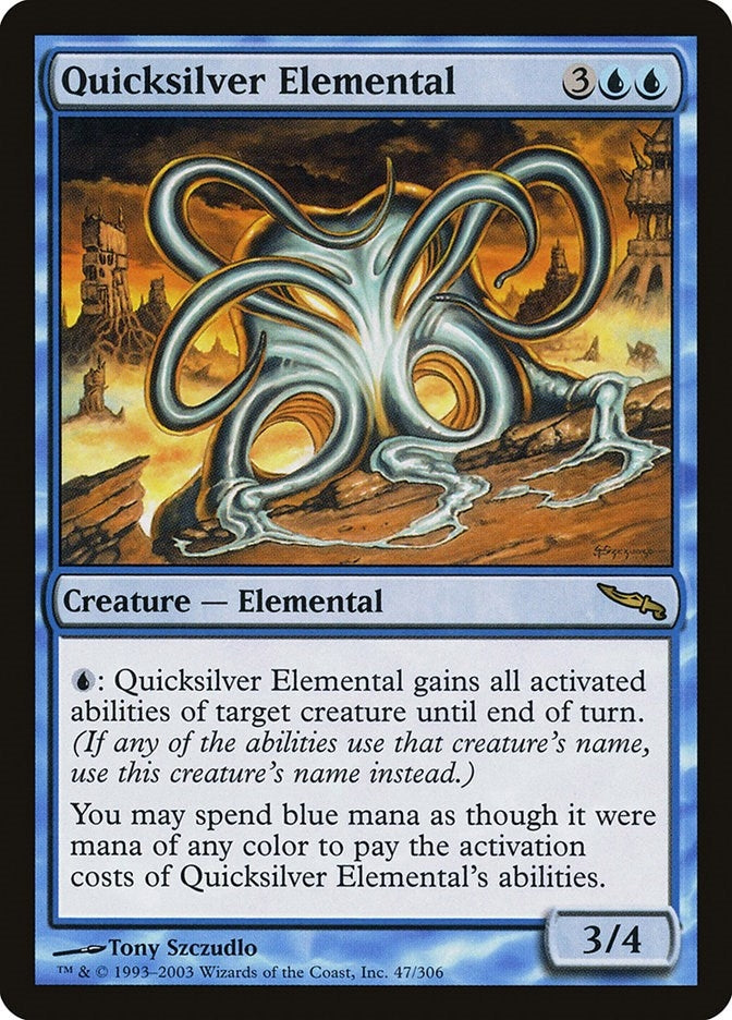Image for Quicksilver Elemental (47) [Mirrodin] - Magic: The Gathering