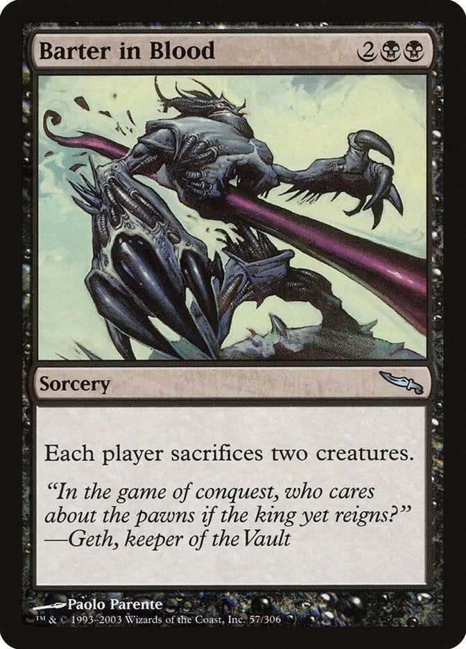 Image for Barter in Blood (57) [Mirrodin] - Magic: The Gathering