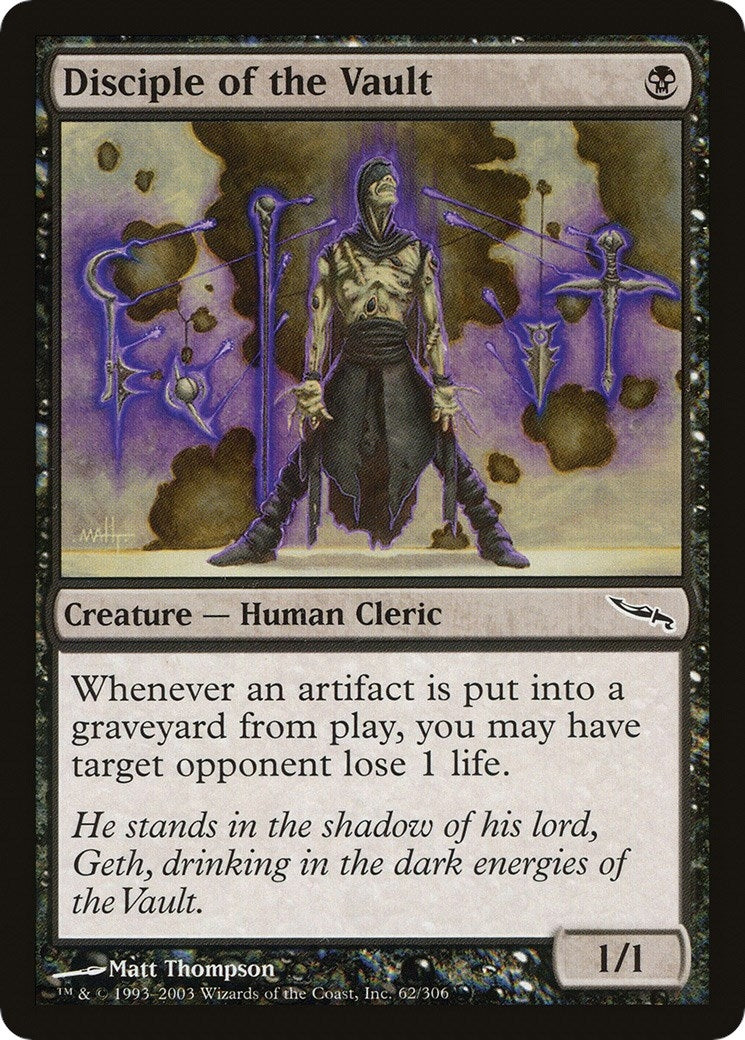 Image for Disciple of the Vault (62) [Mirrodin] - Magic: The Gathering