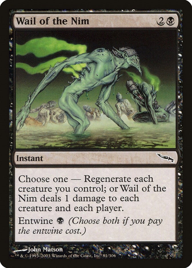 Image for Wail of the Nim (81) [Mirrodin] - Magic: The Gathering