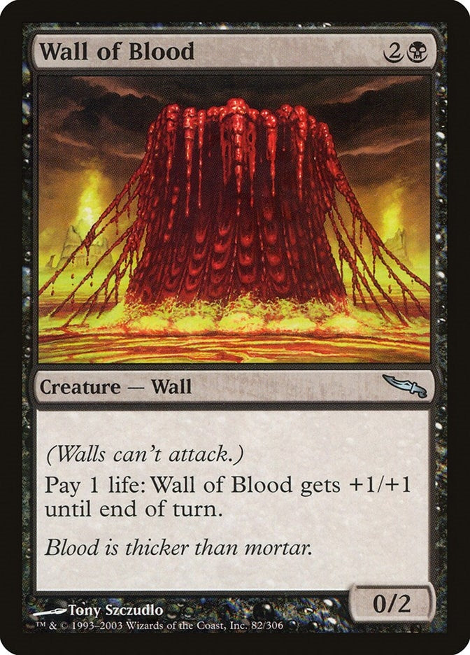 Image for Wall of Blood (82) [Mirrodin] - Magic: The Gathering