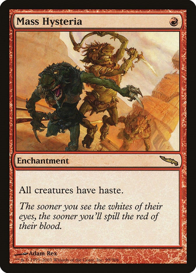 Image for Mass Hysteria (99) [Mirrodin] - Magic: The Gathering