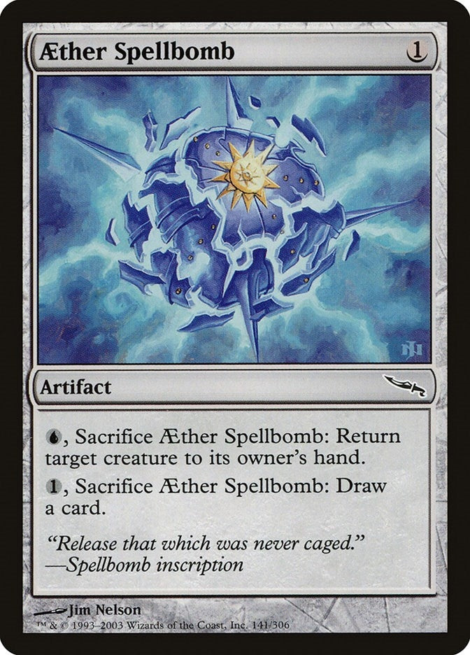 Image for Aether Spellbomb (141) [Mirrodin] - Magic: The Gathering