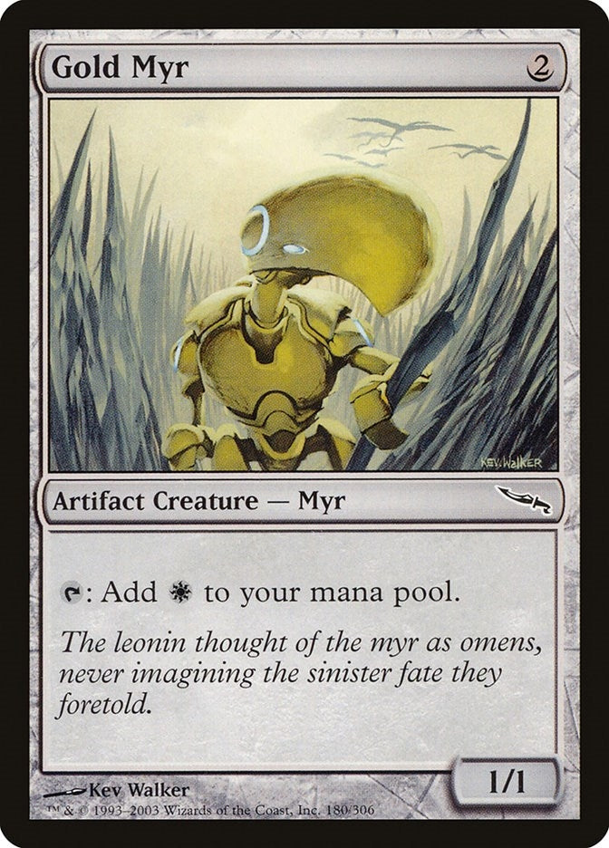 Image for Gold Myr (180) [Mirrodin] - Magic: The Gathering