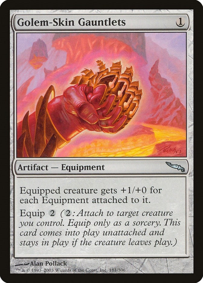 Image for Golem-Skin Gauntlets (181) [Mirrodin] - Magic: The Gathering