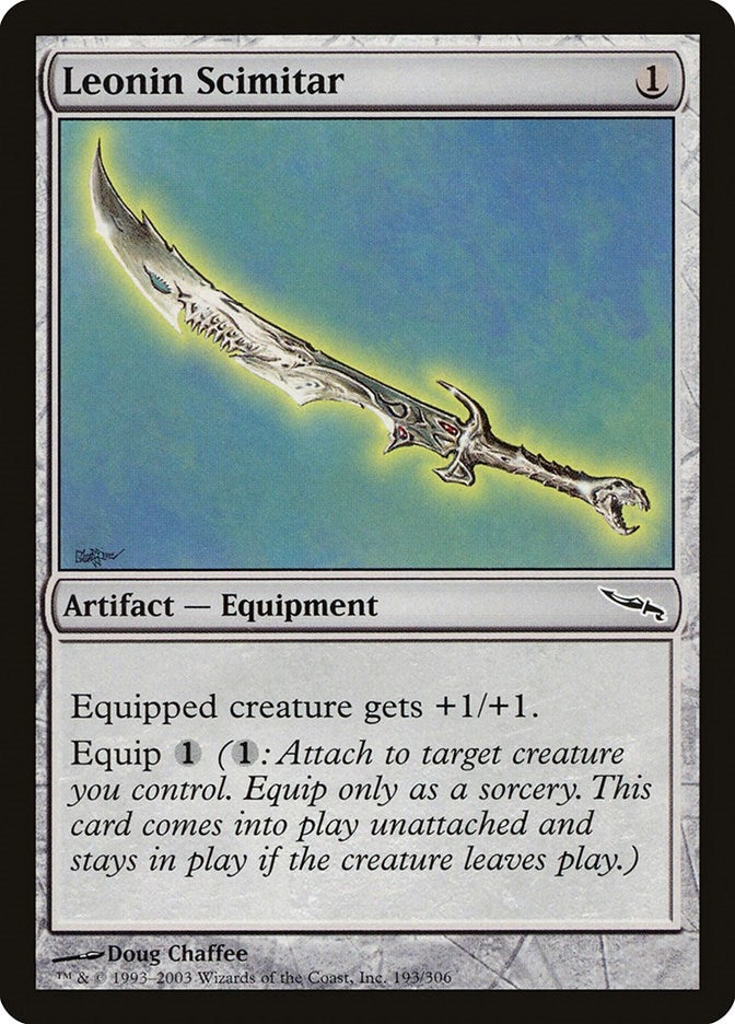Image for Leonin Scimitar (193) [Mirrodin] - Magic: The Gathering
