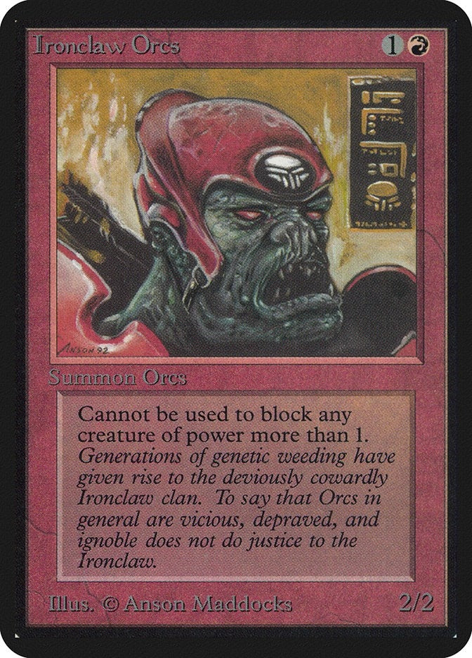 Image for Ironclaw Orcs [Alpha Edition] - Magic: The Gathering
