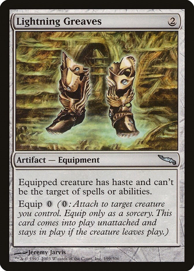 Image for Lightning Greaves (199) [Mirrodin] - Magic: The Gathering