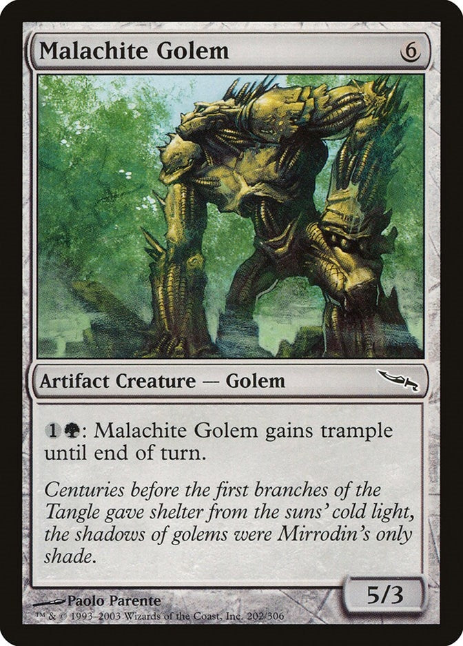 Image for Malachite Golem (202) [Mirrodin] - Magic: The Gathering