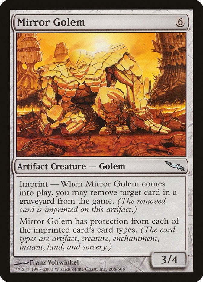 Image for Mirror Golem (208) [Mirrodin] - Magic: The Gathering